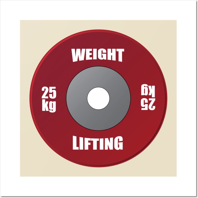 WEIGHTLIFTING Plate Wall Art by Greboge Wear